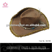 crochet cowboy straw hard hat